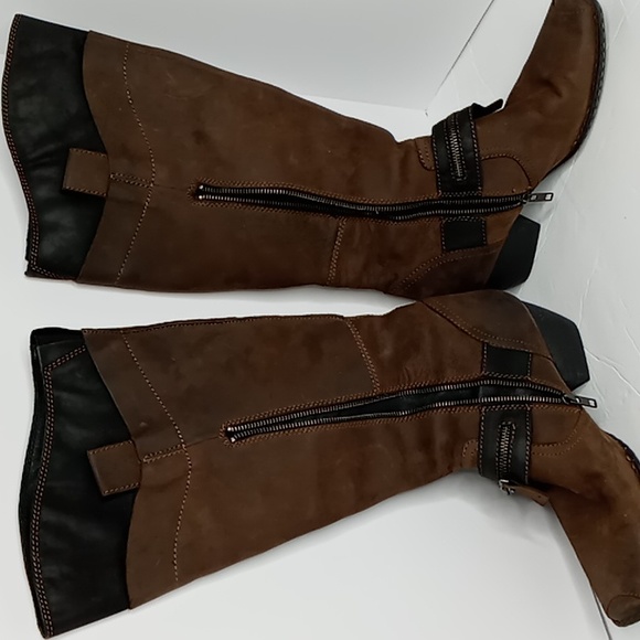 Born Nubuck & Leather Knee High Boots - Smokey Brown- Womens 10M/W (W21648) - Picture 7 of 16